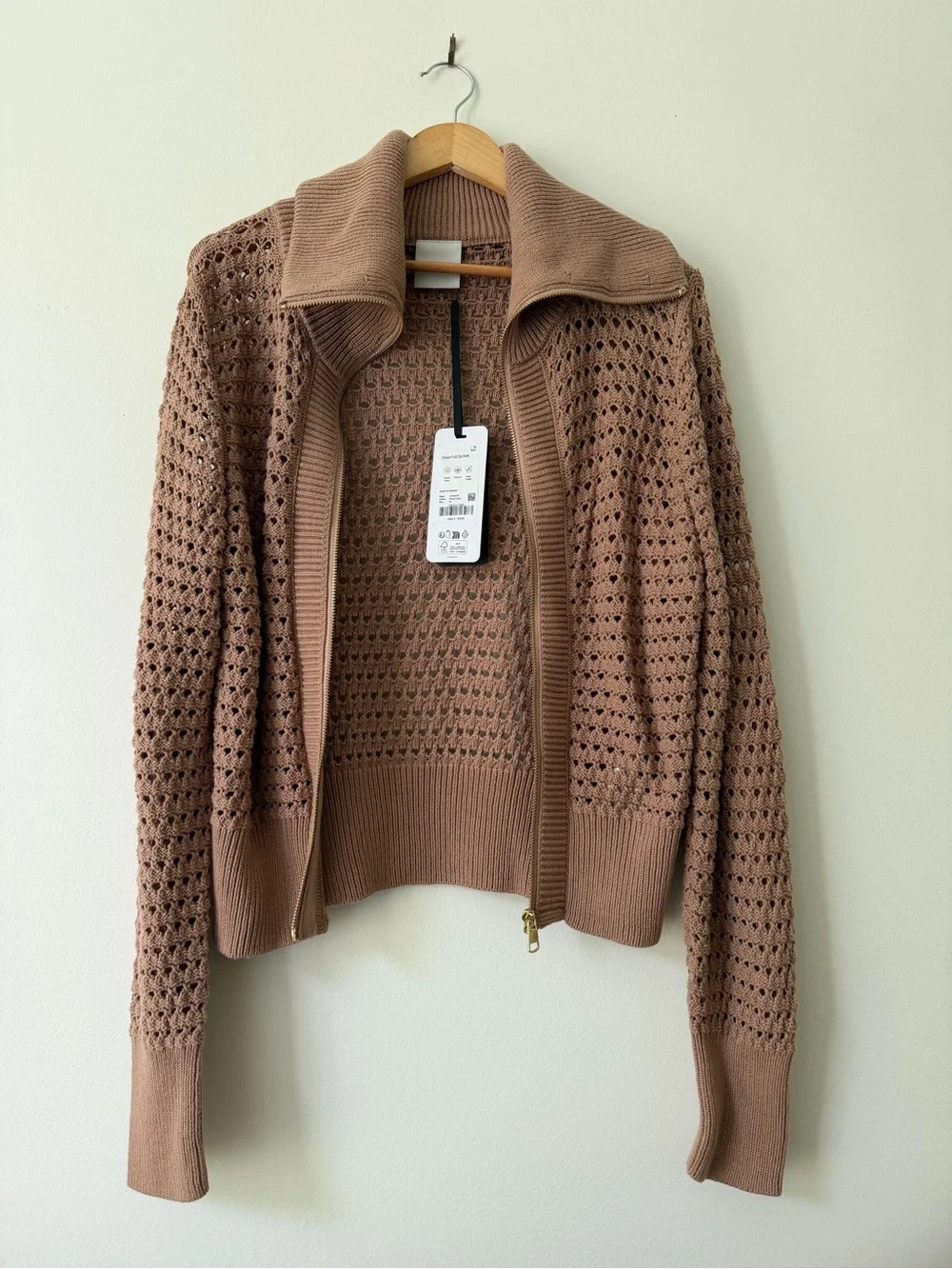 Varley Eloise Zip Through Jacket Warm Taupe